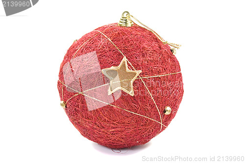Image of christmas bauble over a white