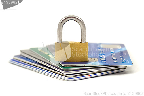 Image of Credit cards and lock