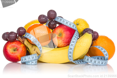 Image of Fruits with measure tape