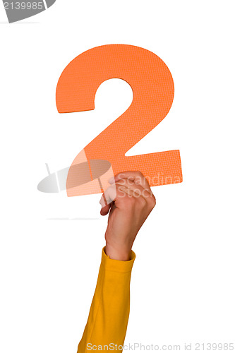 Image of number two in hand