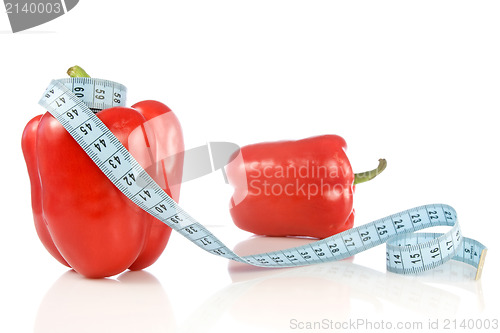 Image of Peppers with measuring tape