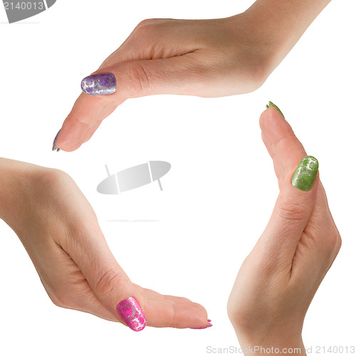 Image of Woman's hands circle