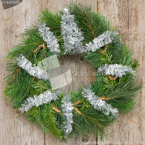 Image of Christmas wreath hung on the wall