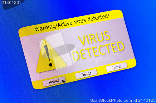 Image of  Virus alert message