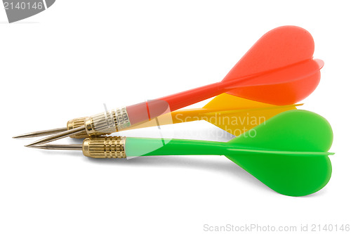 Image of Set of colorful darts