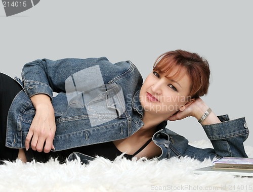Image of Casual woman relaxing