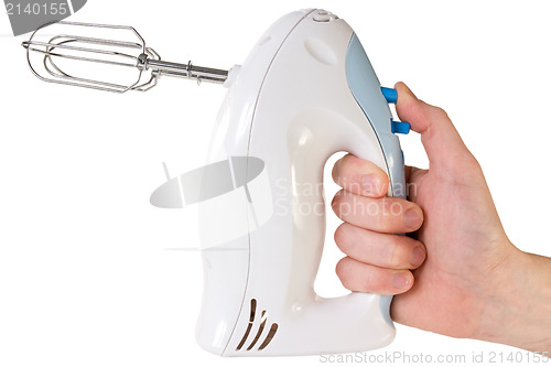 Image of hand with a mixer