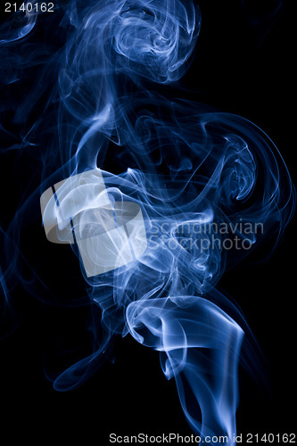 Image of blue abstract smoke