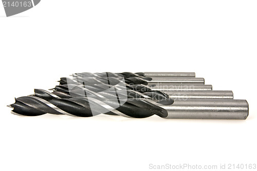 Image of set of metal drill bits