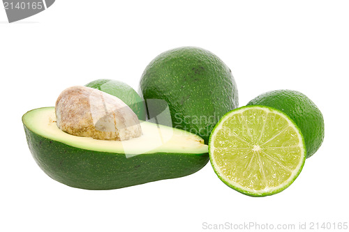 Image of avocado and green lemon