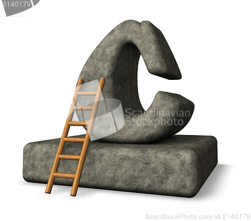 Image of stone letter c