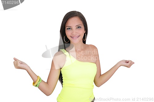 Image of portrait of successful teenager. isolated on white 