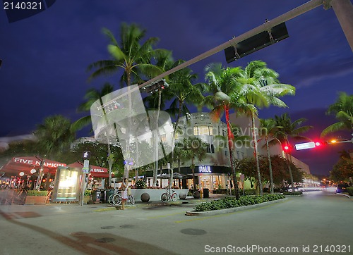 Image of MIAMI, FL - JAN 31: Lincoln Road, pedestrian road running east-w