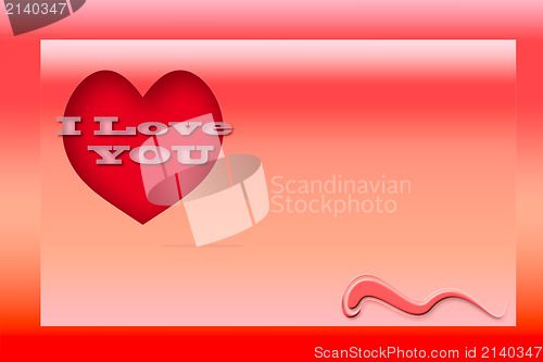 Image of  Love greeting valentines day card  