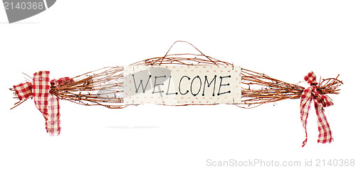 Image of Welcome sign isolated on white background