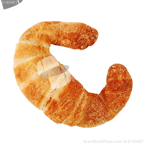 Image of fresh and tasty croissant isolated on white background