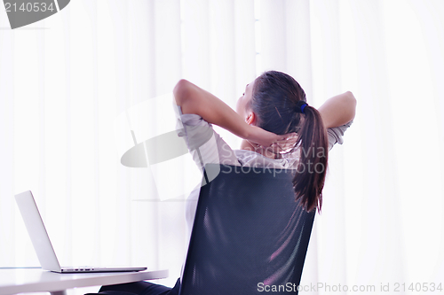 Image of business woman at  office