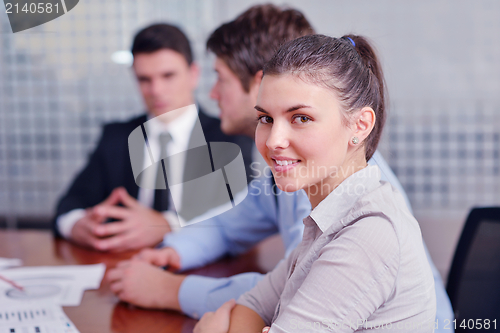 Image of business people in a meeting at office