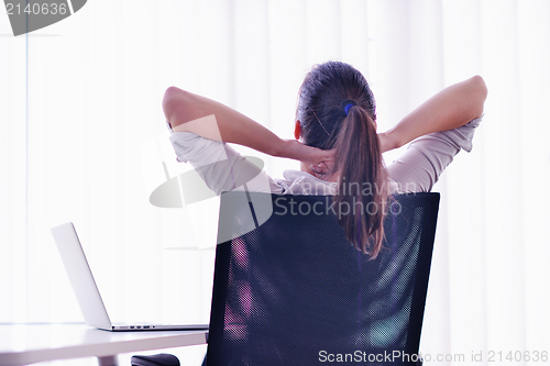 Image of business woman at  office