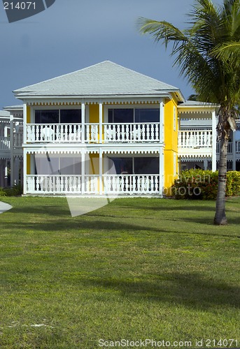 Image of cabanas at a luxury resort tropical