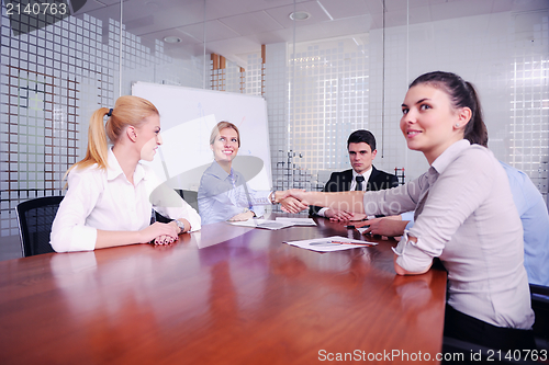 Image of business people in a meeting at office