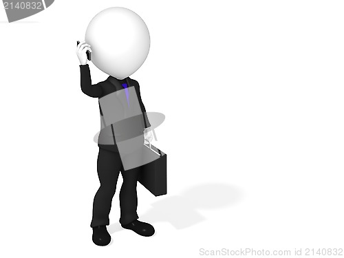 Image of 3d man speaking on the phone