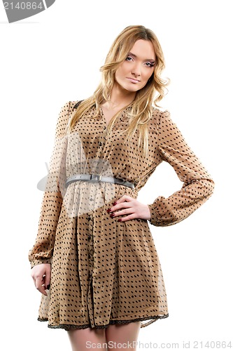 Image of Pretty young woman in a dress