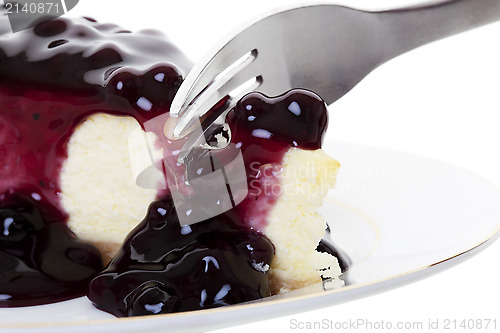 Image of Blueberry Cheesecake With Fork