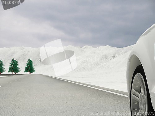 Image of Driving in a place full of snow