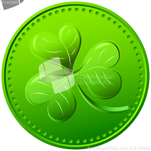 Image of Vector green clover. symbol of St. Patrick's Day