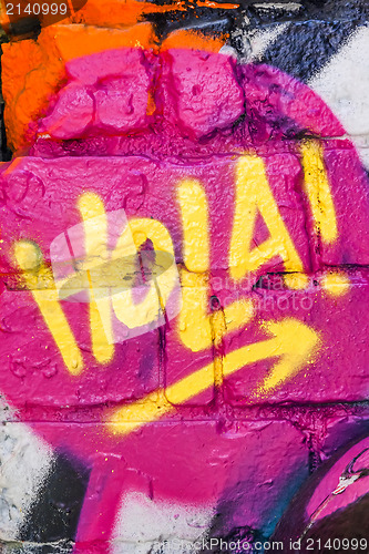 Image of graffiti word Hola
