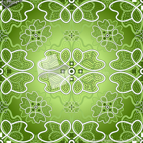 Image of Floral green pattern
