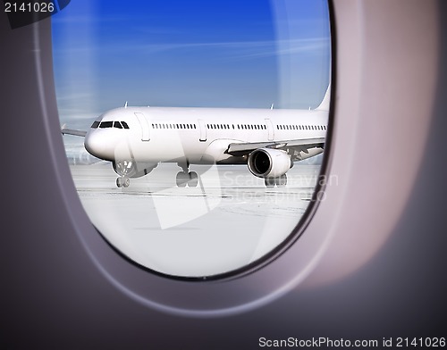 Image of view of airport through window