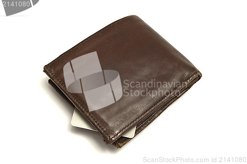 Image of Brown wallet and credit card