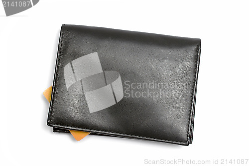 Image of Black wallet and Credit card