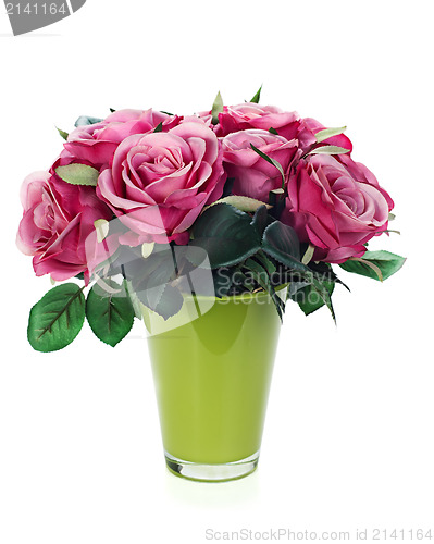 Image of colorful flower bouquet from roses arrangement centerpiece in va