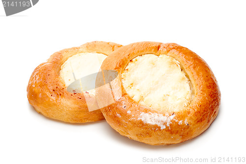 Image of Fresh buns muffins with cheese for breakfast