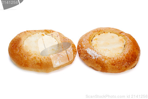 Image of Fresh buns muffins with cheese for breakfast 