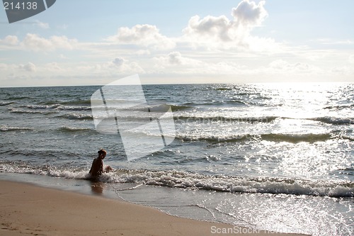 Image of A woman near the sea