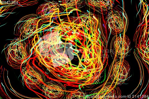 Image of Abstract pattern of motion lights