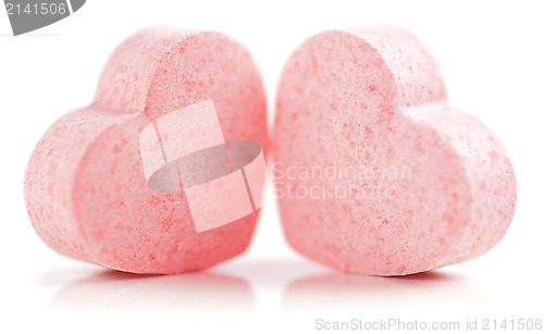 Image of Hearts shaped Sugar Pills.