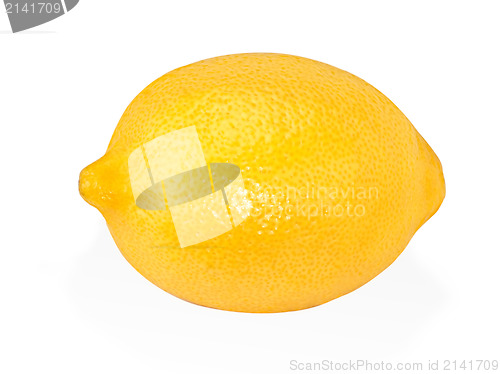 Image of yellow ripe lemon isolated on a white background