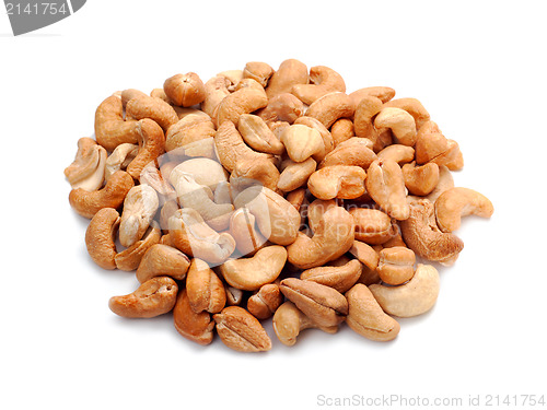 Image of Cashew nuts isolated on white background 