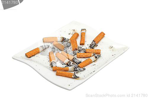 Image of cigarettes on a dish