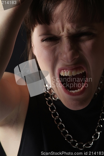 Image of crying young woman
