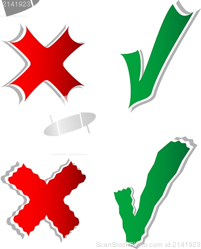 Image of Check mark stickers set
