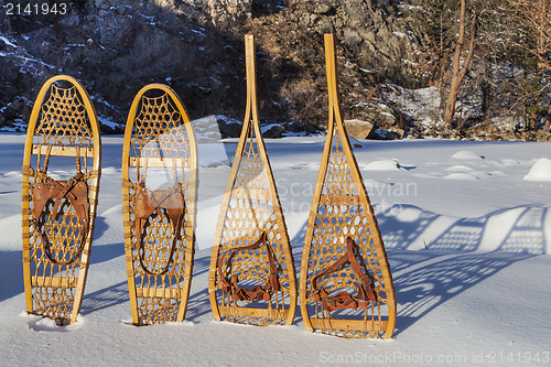 Image of vintage snowshoes