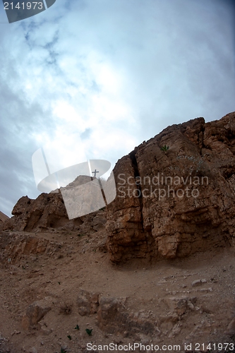 Image of Cross in judean desert