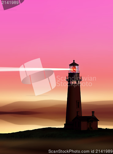 Image of lighthouse near Atlantic seaboard