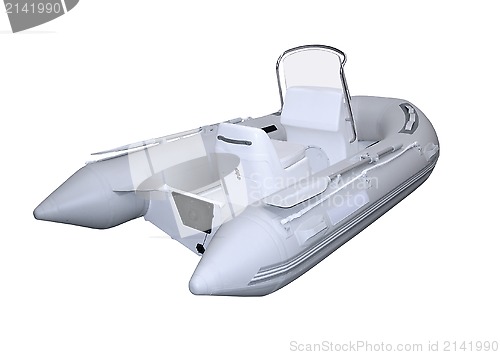 Image of grey inflatable boat